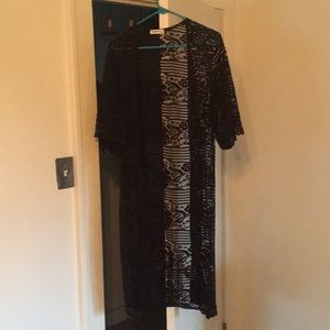 Black lace kimono